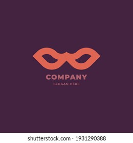 Simple and minimalist superhero mask logo