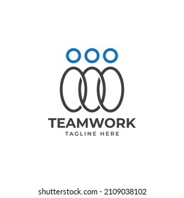 simple and minimalist team work logo design