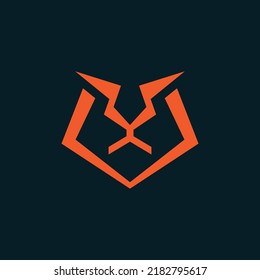 Diseño minimalista simple del logotipo del tigre
