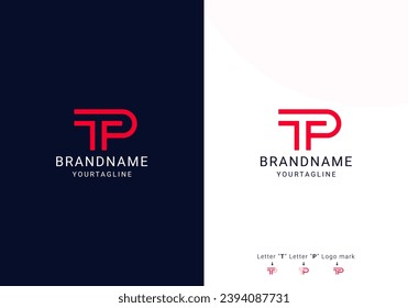 Simple and minimalist TP Or PT letter Logo Design Vector,