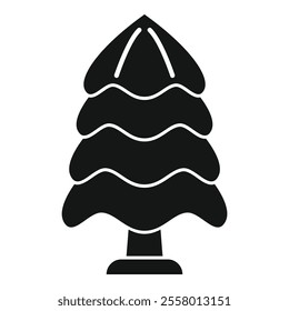 Simple and minimalist tree icon representing forests, parks, and nature