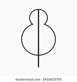 Ilustración de árbol simple y minimalista
