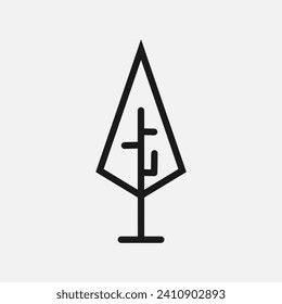 Einfache und minimalistische Baumillustration