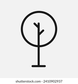 Ilustración de árbol simple y minimalista