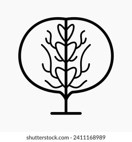 Einfache und minimalistische Baumillustration
