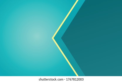 Simple minimalist turquoise background presentation template 