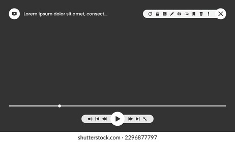 simple and minimalist ui design for video player