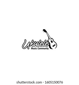 Simple Minimalist Ukulele Music Hawaii Logo Design Vector Graphic Concept Equipment