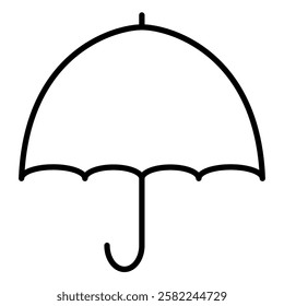 Simple minimalist umbrella without fabric folds