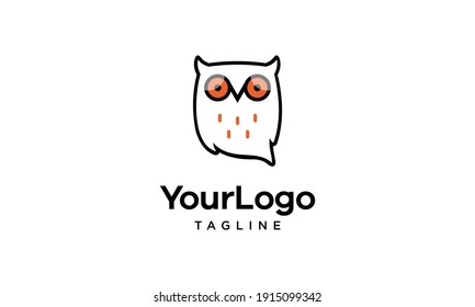 Simple minimalist and unique owl logo concept