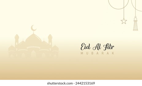 simple minimalist vector design, background wallpaper for the Eid al-Fitr celebration for Muslims