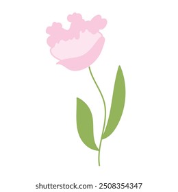 Einfaches minimalistisches Vektorfloralelement. 