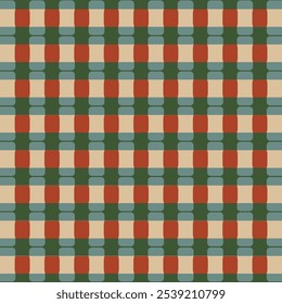 Um padrão xadrez simples, minimalista, vintage-estilo para o padrão de Natal