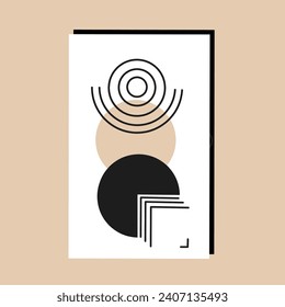 Simple minimalist wall art full hd vector 
