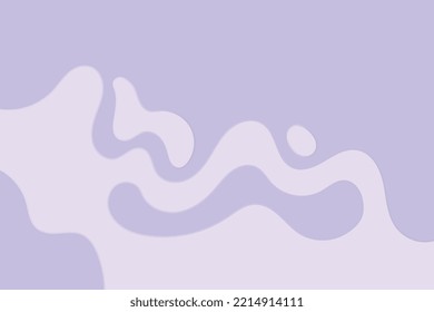 Formas onduladas simples y minimalistas de gotas y ondas ilustraciones sobre fondo violeta claro