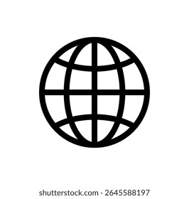 Icono del mundo del Web simple y minimalista para plataformas digitales
