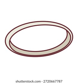 Icono minimalista simple de la banda del anillo de boda para el gráfico del matrimonio