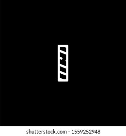 simple minimalist white monogram I logo letter vector illustration suitable for business, web and mobile logotype.