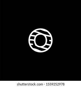 simple minimalist white monogram O logo letter vector illustration suitable for business, web and mobile logotype.
