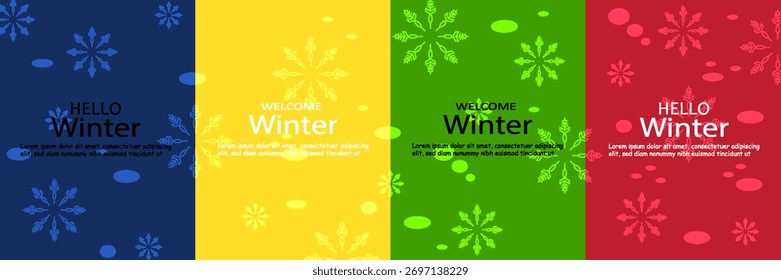 plano de fundo de ilustração de design de vetor de inverno minimalista simples com design de tema floco de neve. para banner, cartaz, mídia social, promoção. ilustrações de vetor