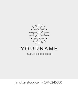 Simple Minimalist Y Letter Initials Mark Vector Logo Template