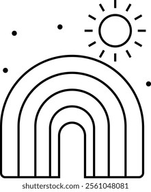 simple minimalistic abstract geometric line art 