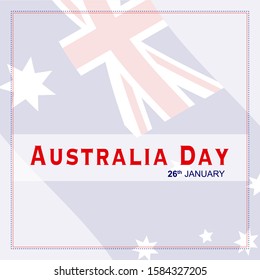 Simple, minimalistic banner for Australia Day on 26th January