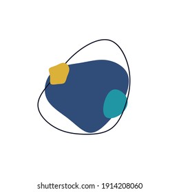 
Sencillo minimalista amarillo fondo negro forma orgánica diseño de icono