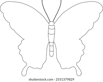 A simple and minimalistic butterfly silhouette vector and illustrations.