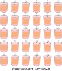 Simple minimalistic candles on white background