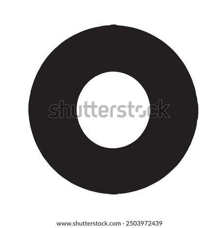A simple, minimalistic circle icon symbolizing unity and completeness.
