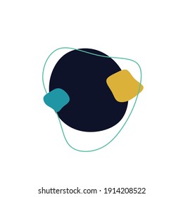 Simple minimalistic colorful background organic shape logo icon design