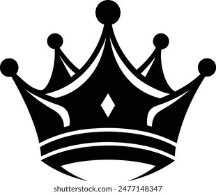 simple minimalistic crown vector illustration