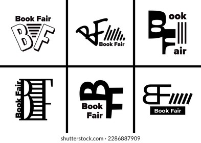 Simple minimalistic design of the Fair books logo. Capital letters vector illustration.