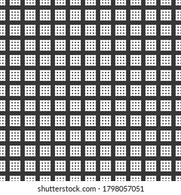 Simple minimalistic dotted squares seamless pattern, vector repeat tiling background.
