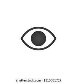 Simple minimalistic eye icon. vector illustration isolated on white background.