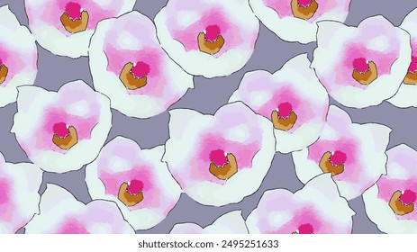 Simple Minimalistic Floral gentle bright Watercolor abstract flowers pattern. Could be used For Dress, wallpapers, print, gift wrap and scrapbooking.