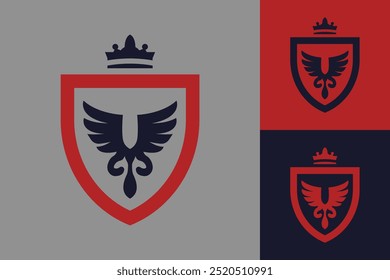 Simple Minimalistic Heraldic Crest Flat Icon Template