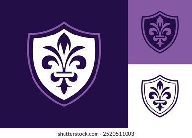Simples Minimalista Heráldico Crest Flat Icon Template