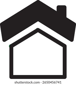 Simple and minimalistic home icon in outline style. Perfect for user interfaces, real estate, construction, smart home apps, or housing-related content.

