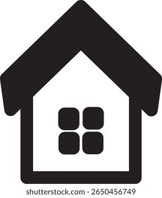Simple and minimalistic home icon in outline style. Perfect for user interfaces, real estate, construction, smart home apps, or housing-related content.

