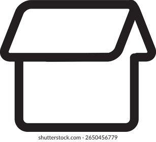 Simple and minimalistic home icon in outline style. Perfect for user interfaces, real estate, construction, smart home apps, or housing-related content.

