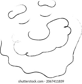 Simple minimalistic illustration of santa claus. Draw with one line. Christmas and New Year illustration.
