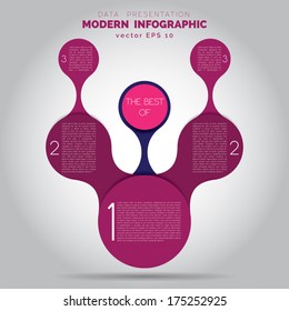 Simple minimalistic infographic template design. Vector EPS 10.