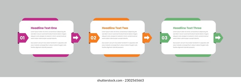 Simple minimalistic infographic text presentation template design