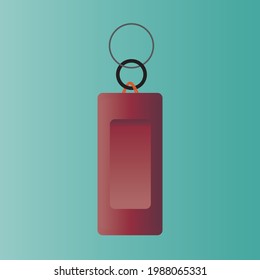 Simple minimalistic key ring vector icon with gradient color.