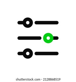 Simple minimalistic line art equalizer icon. Pixel perfect, editable stroke