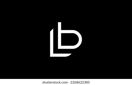 Simple minimalistic line L B logo
