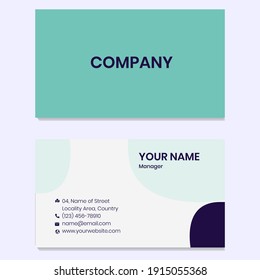Simple minimalistic professional looking horizontal business color in blue, dark violet, green and white