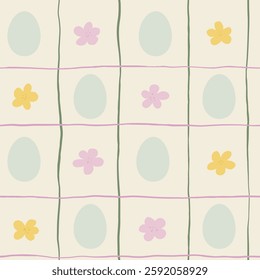 Simple minimalistic seamless pattern. Hand drawn organic illustration